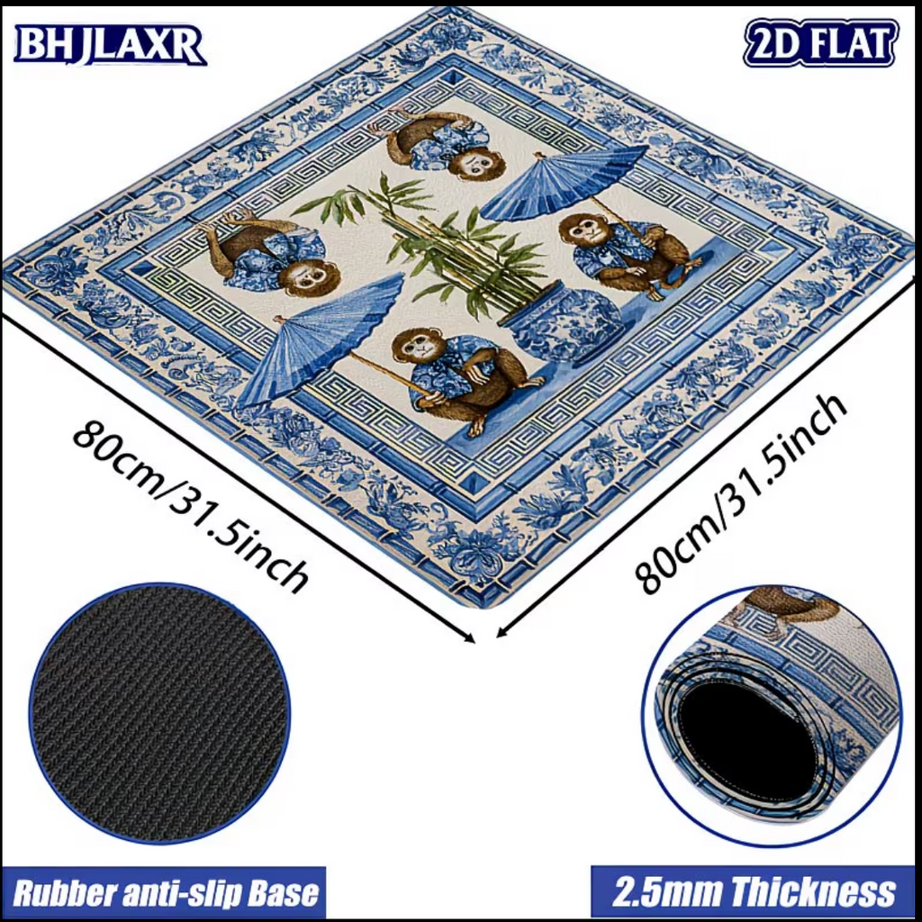 The Blue Bamboo Mahjong Mat