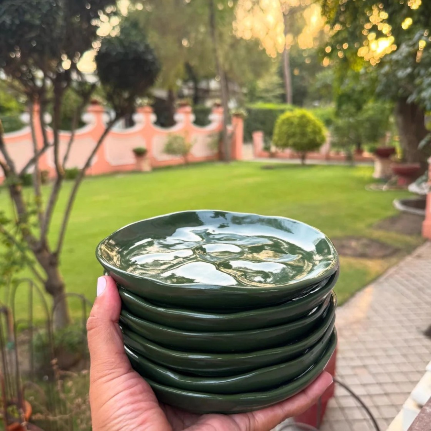 Olive Green Hampton Plate - Set of 6