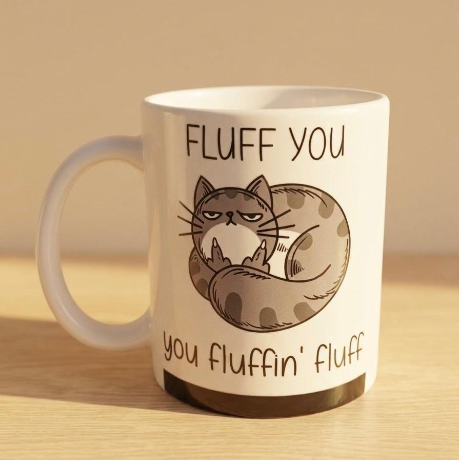 “Fluff You” Cat Mug