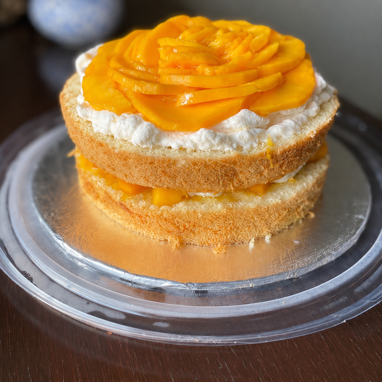 Mango Layered Sponge Cake