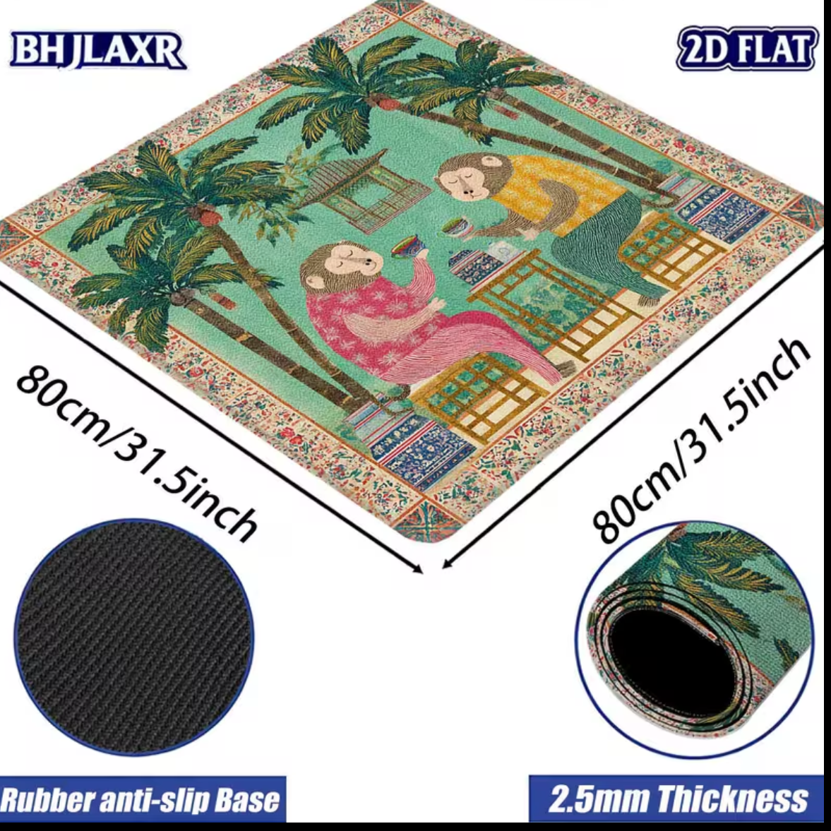 The Tropical Monkey Mahjong Mat