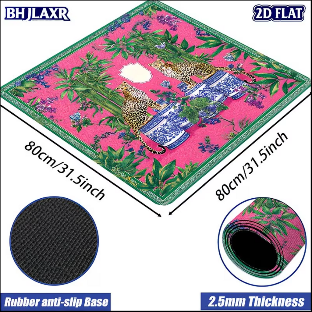The Pink Leopard Mahjong Mat