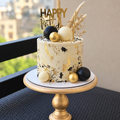 Golden Noir Birthday Cake