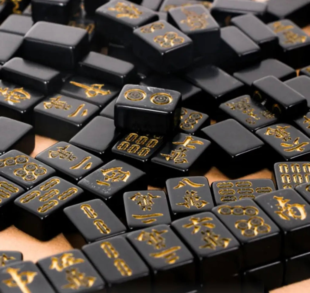 Black Mahjong Set