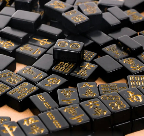 Black Mahjong Set
