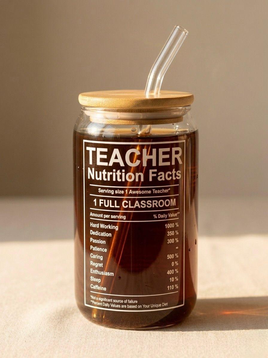 Teacher Life Glass Cup