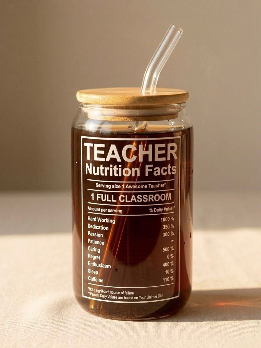 Teacher Life Glass Cup