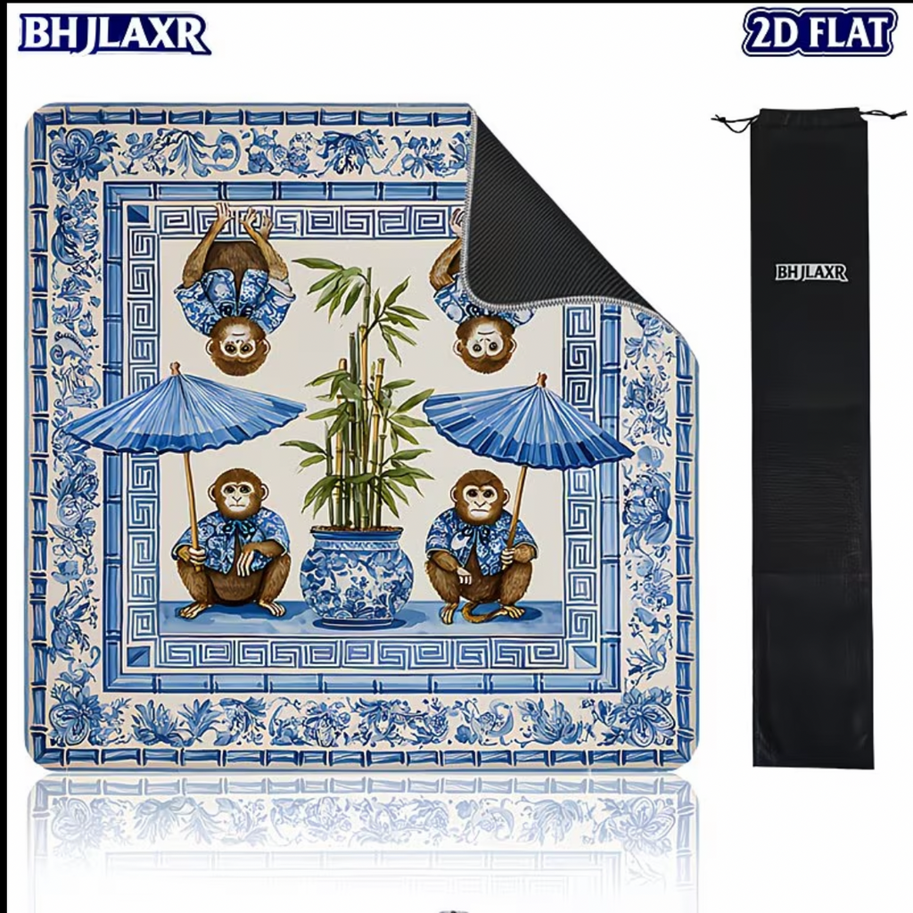 The Blue Bamboo Mahjong Mat