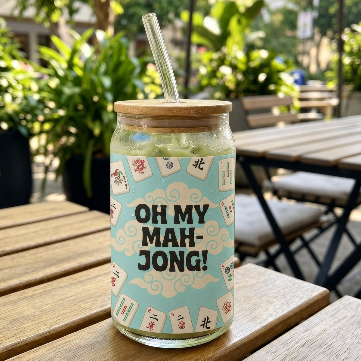 Oh My Mah-Jong Glass Tumbler