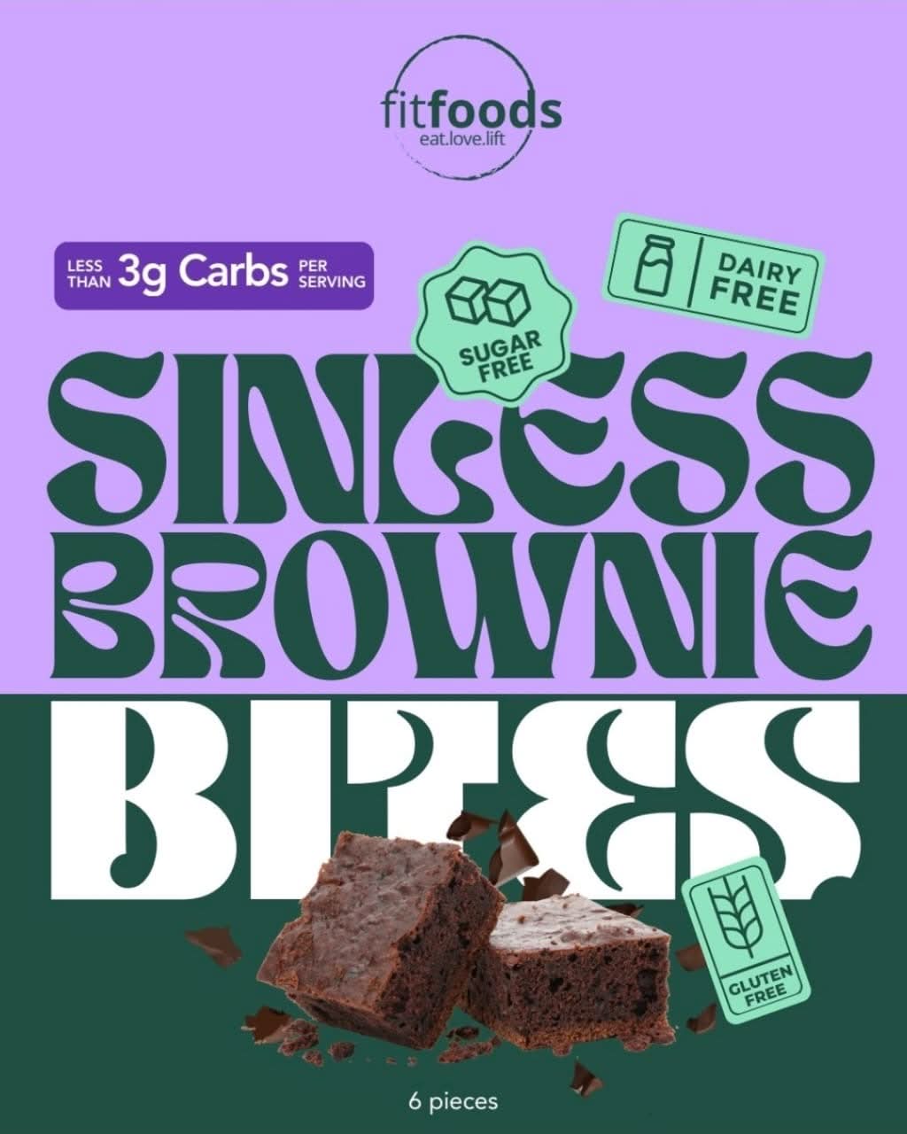 Sinless Brownie Bites - Gluten, Sugar & Dairy Free