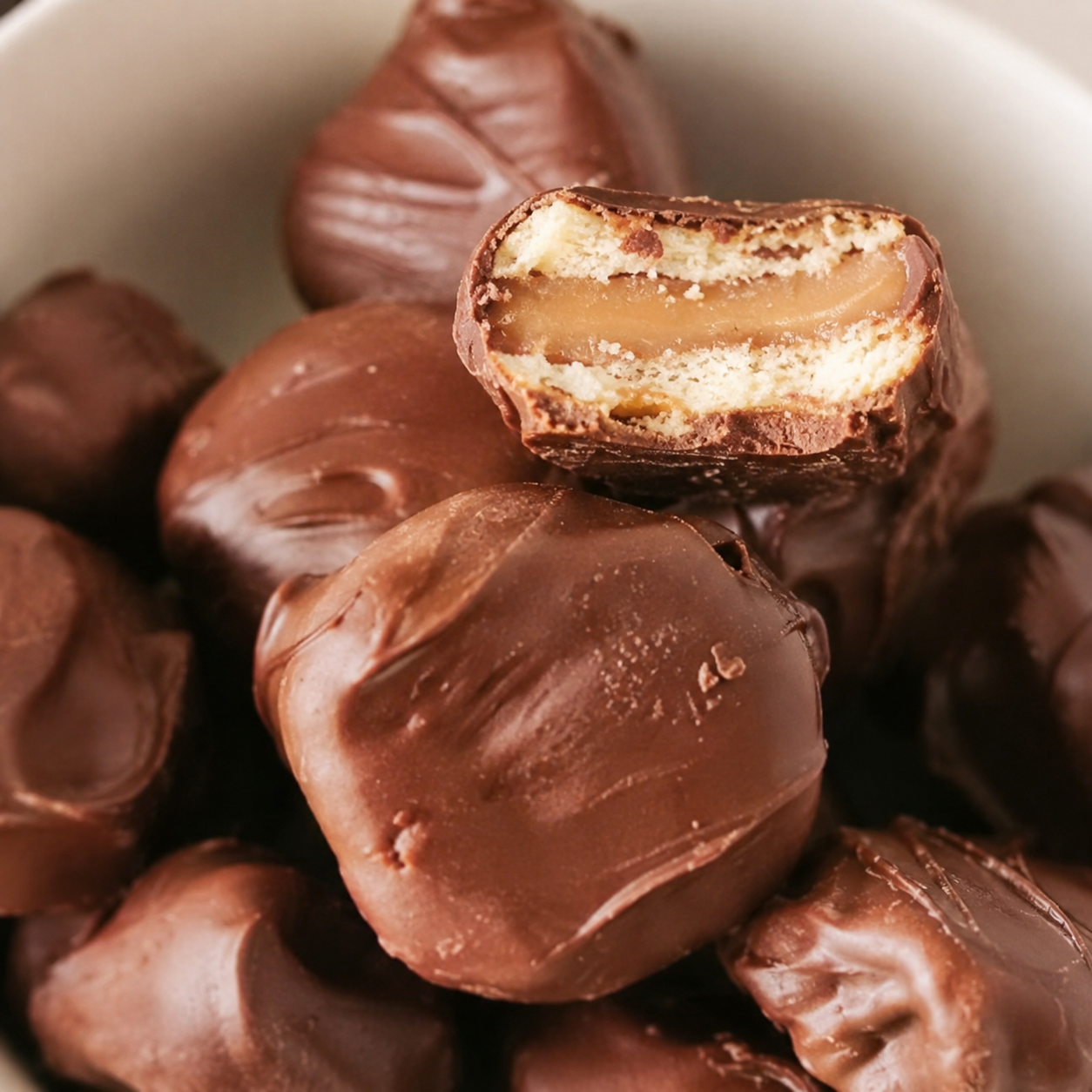 Sinless Twix Bites - Gluten, Sugar & Dairy Free