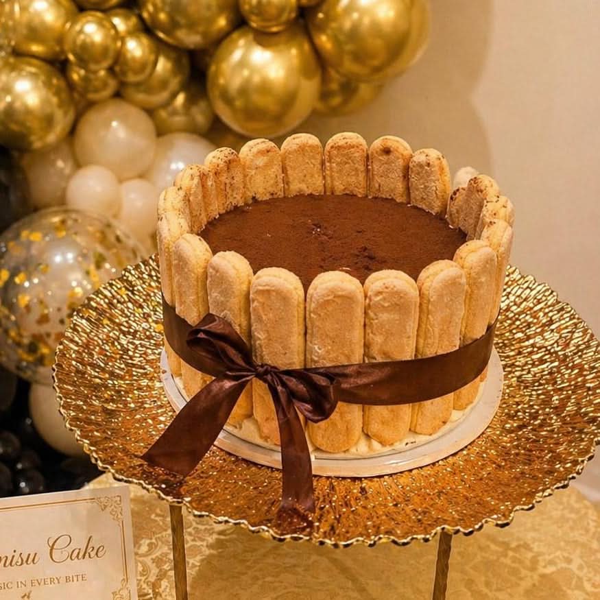Tiramisu Charlotte Cake