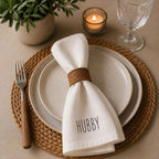 Hubby & Wifey Printed Napkin Set (Set of 2)