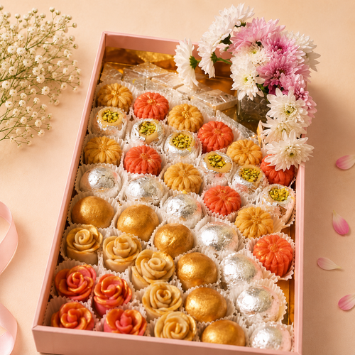 Bloom Delight - Assorted Mithai Tray