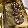Belgian Chocolate Discs with Roasted Nuts