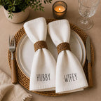 Hubby & Wifey Printed Napkin Set (Set of 2)