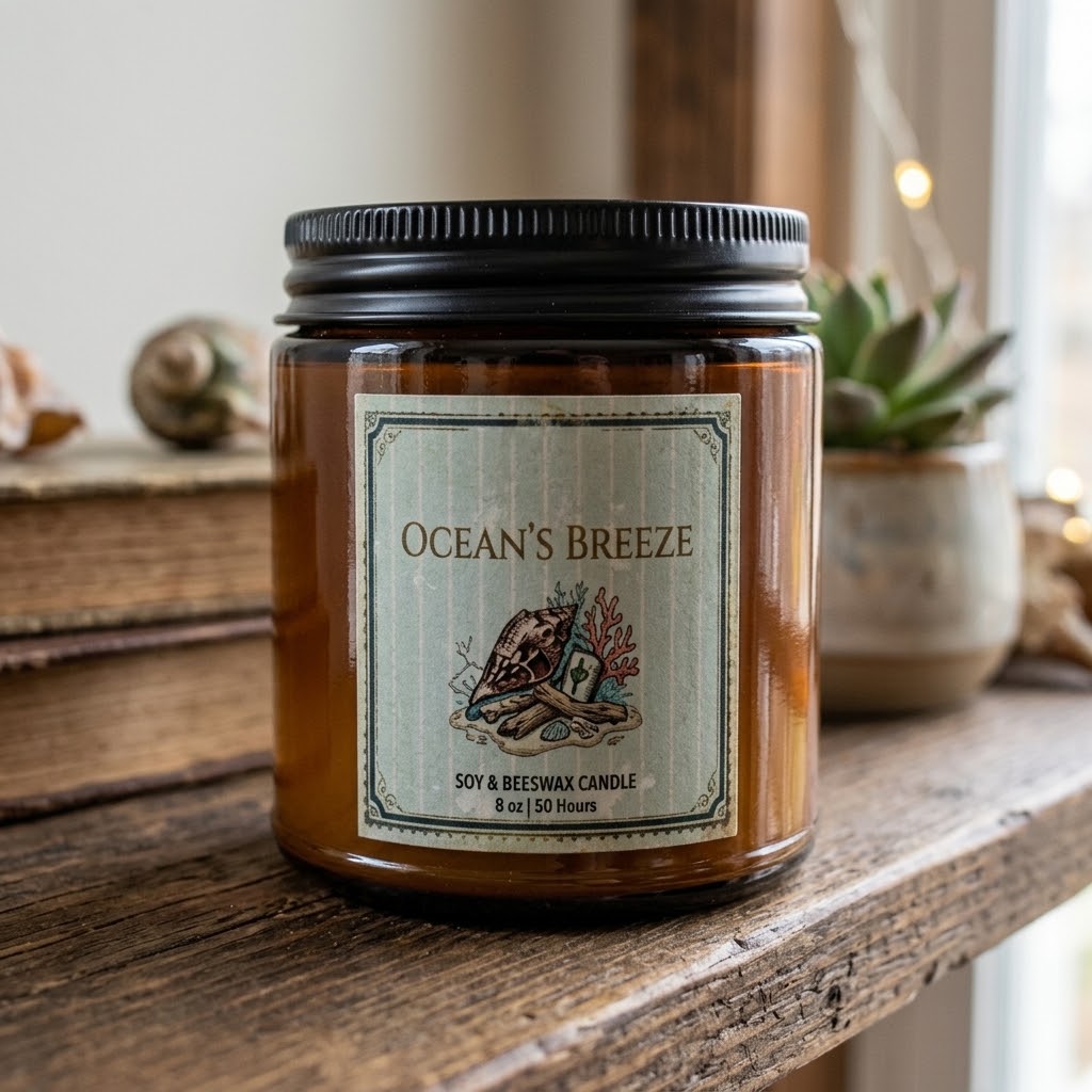 Ocean’s Breeze Mahjong Candle