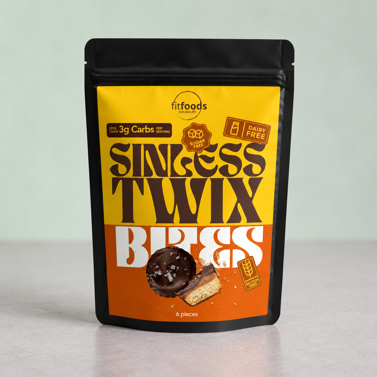 Sinless Twix Bites - Gluten, Sugar & Dairy Free