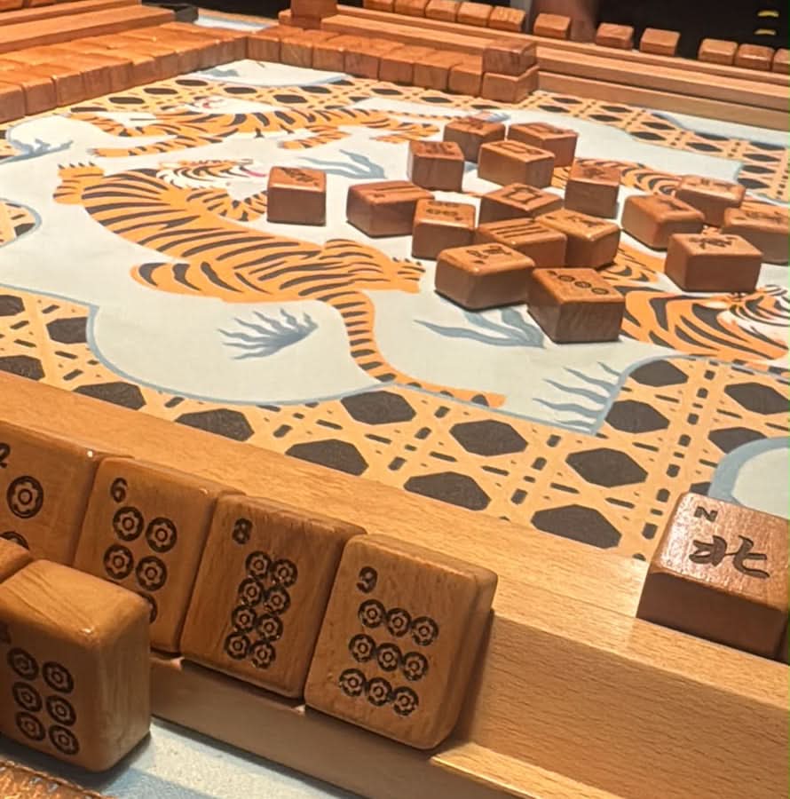 Mahjong Customised Wood Set