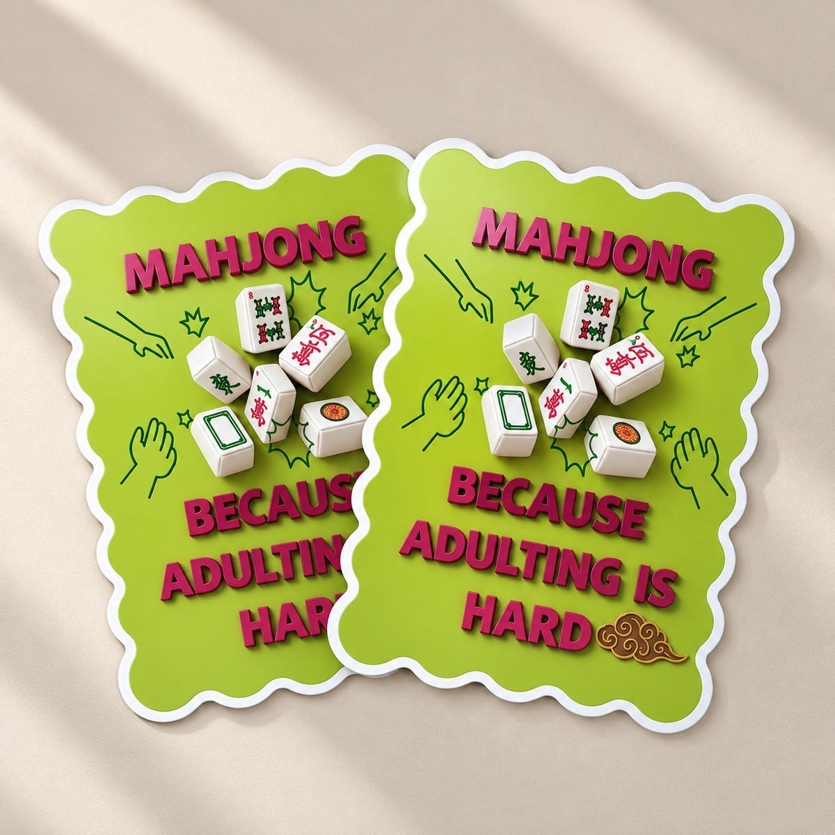 “Mahjong Because Adulting Is Hard” Shuffler