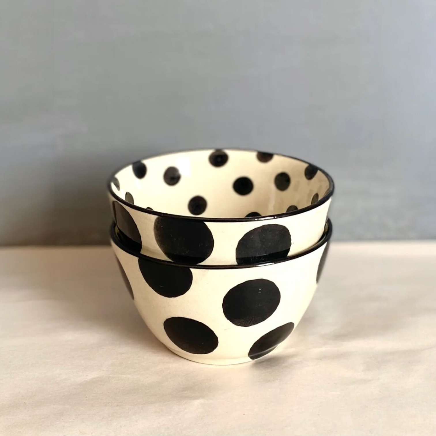 Polka Dots Pebbles Bowl - Set of 2