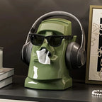 Iconic Moai Olive Tissue Dispenser