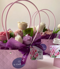 Lilac Whisper Candles Bouquet