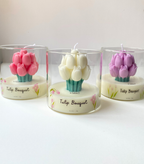 Hand-Poured Tulip Shaped Candle