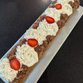 Chocolate Roulade with Strawberries & Cream