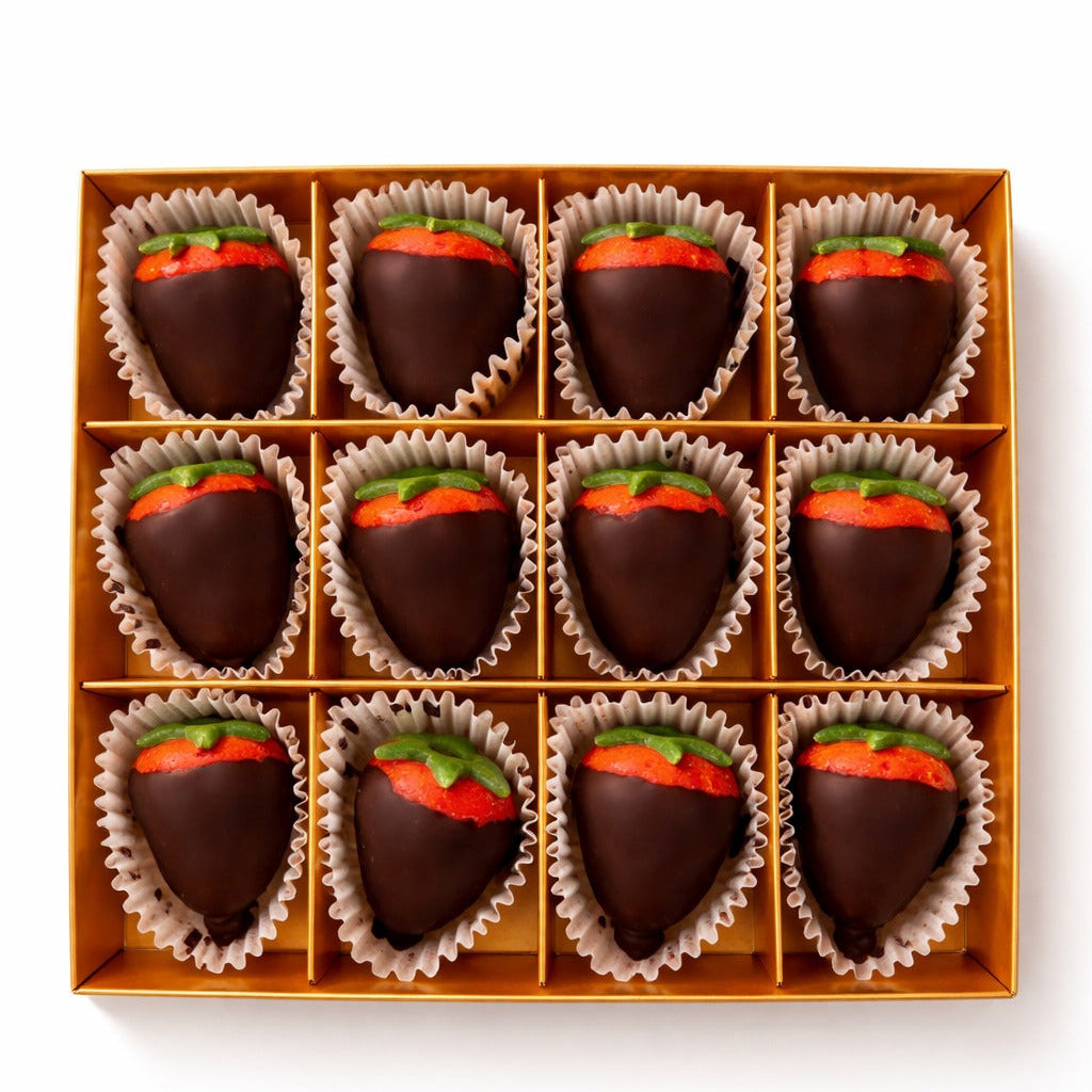 Chocolate-Dipped Strawberry Marzipan