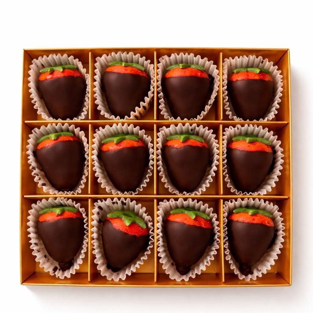 Chocolate-Dipped Strawberry Marzipan