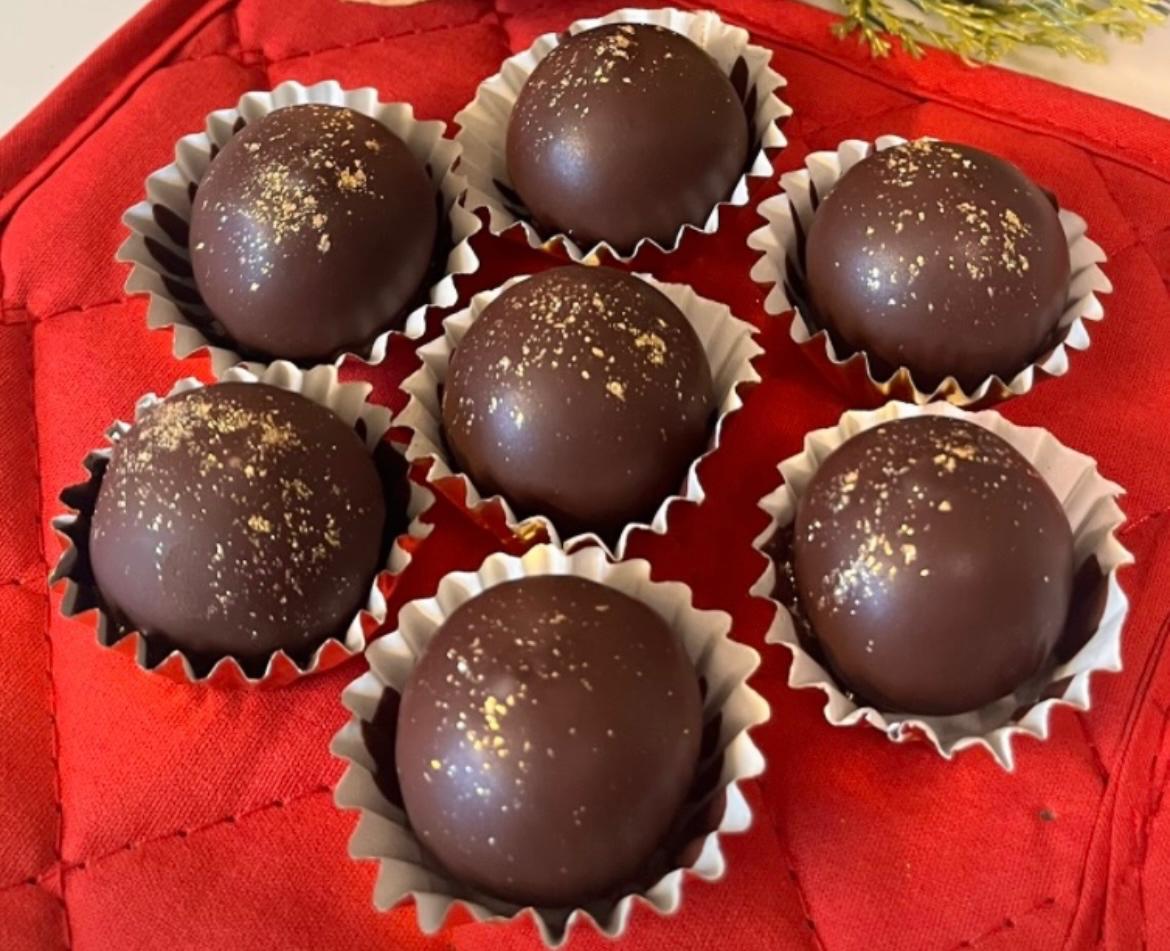 Dark Chocolate Marzipan Truffles