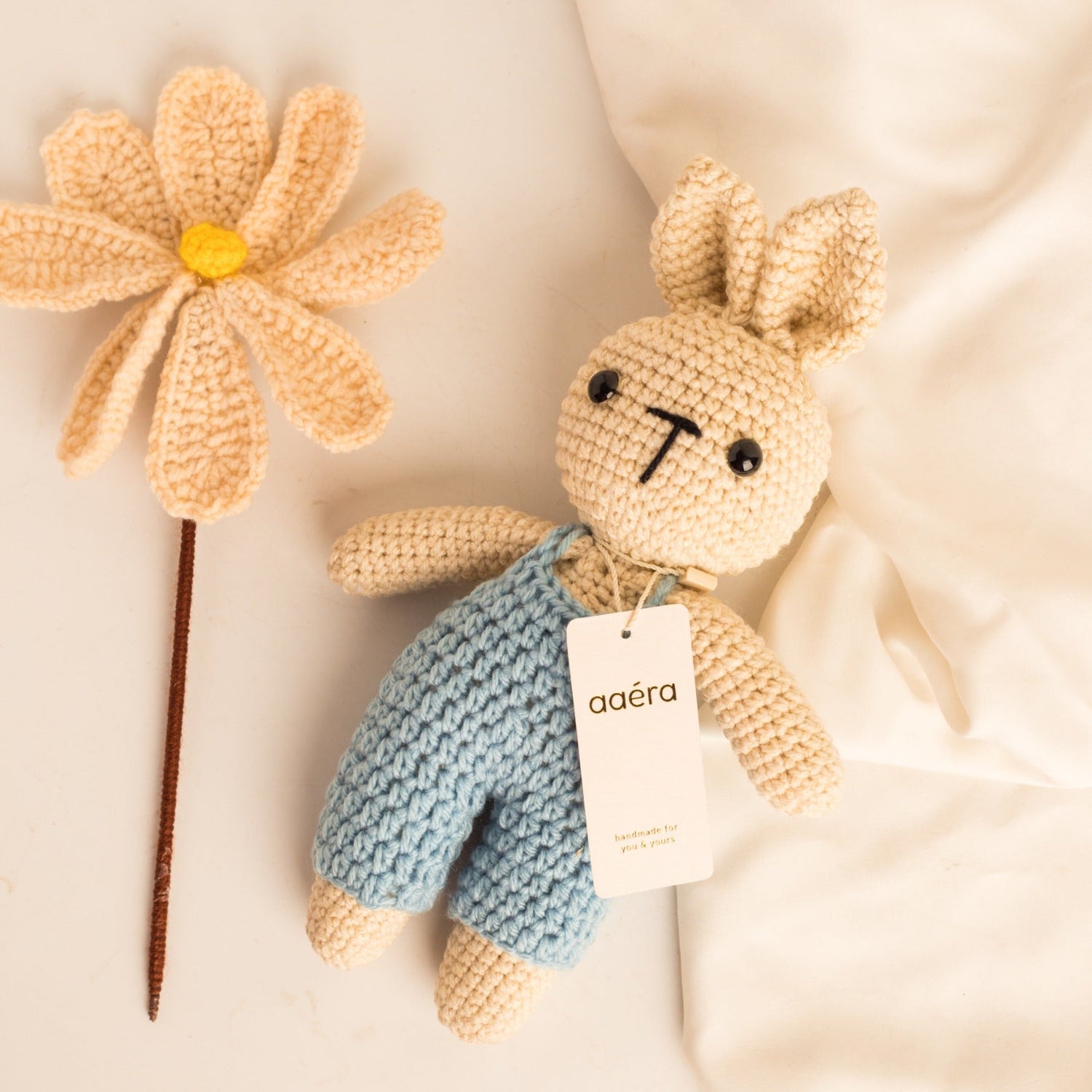 Romper Bunny Handmade Crochet Toy