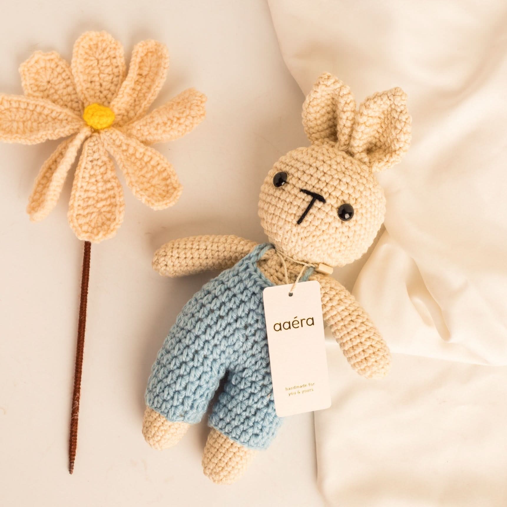 Romper Bunny Handmade Crochet Toy
