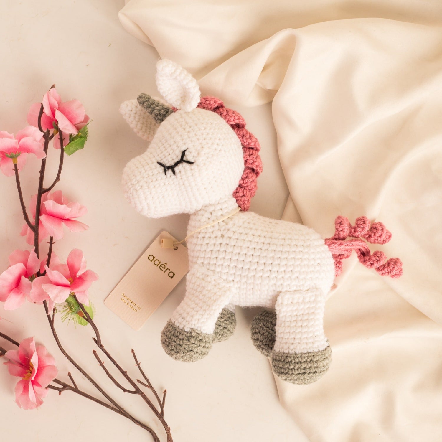 Luna The Unicorn - Handmade Crochet Toy