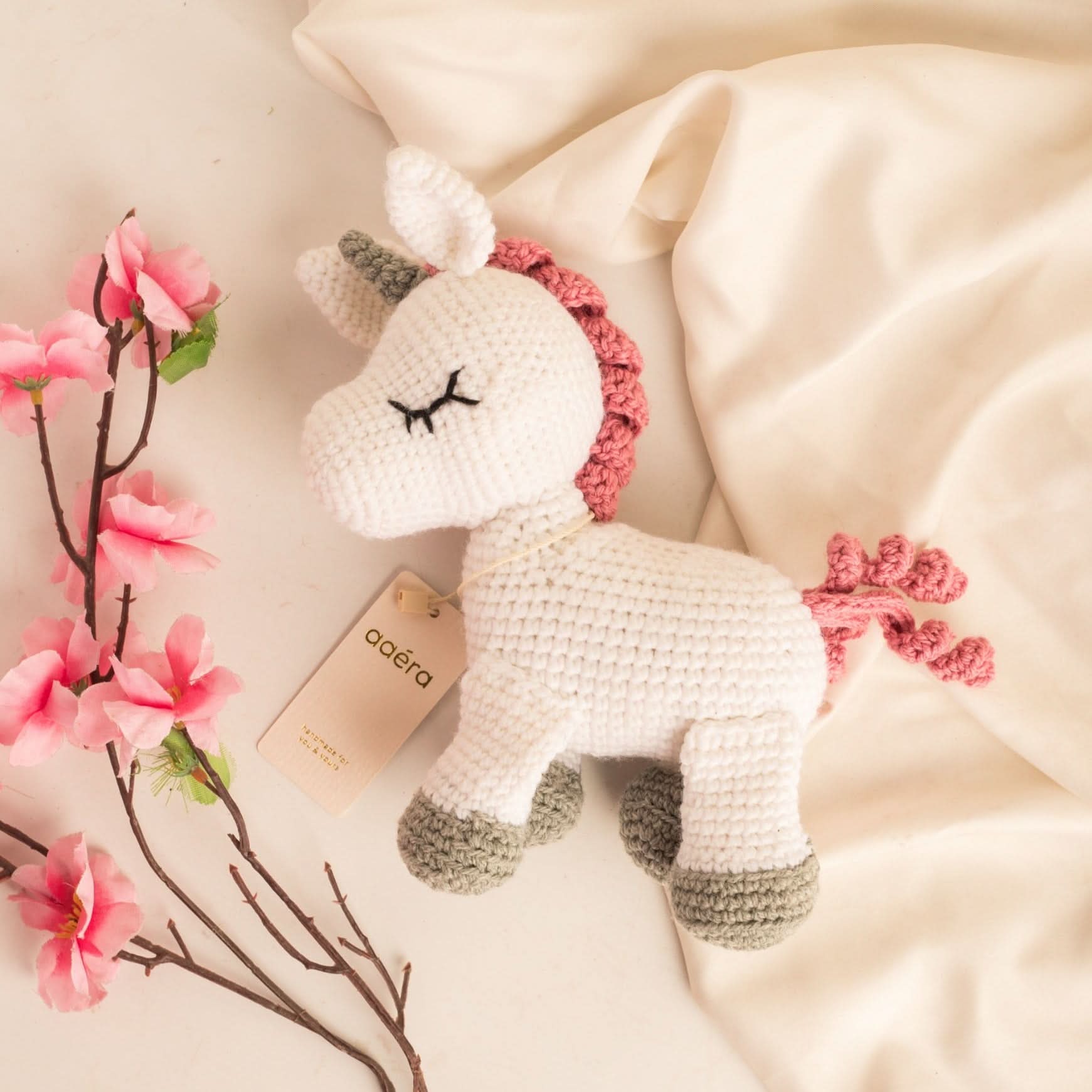 Luna The Unicorn - Handmade Crochet Toy