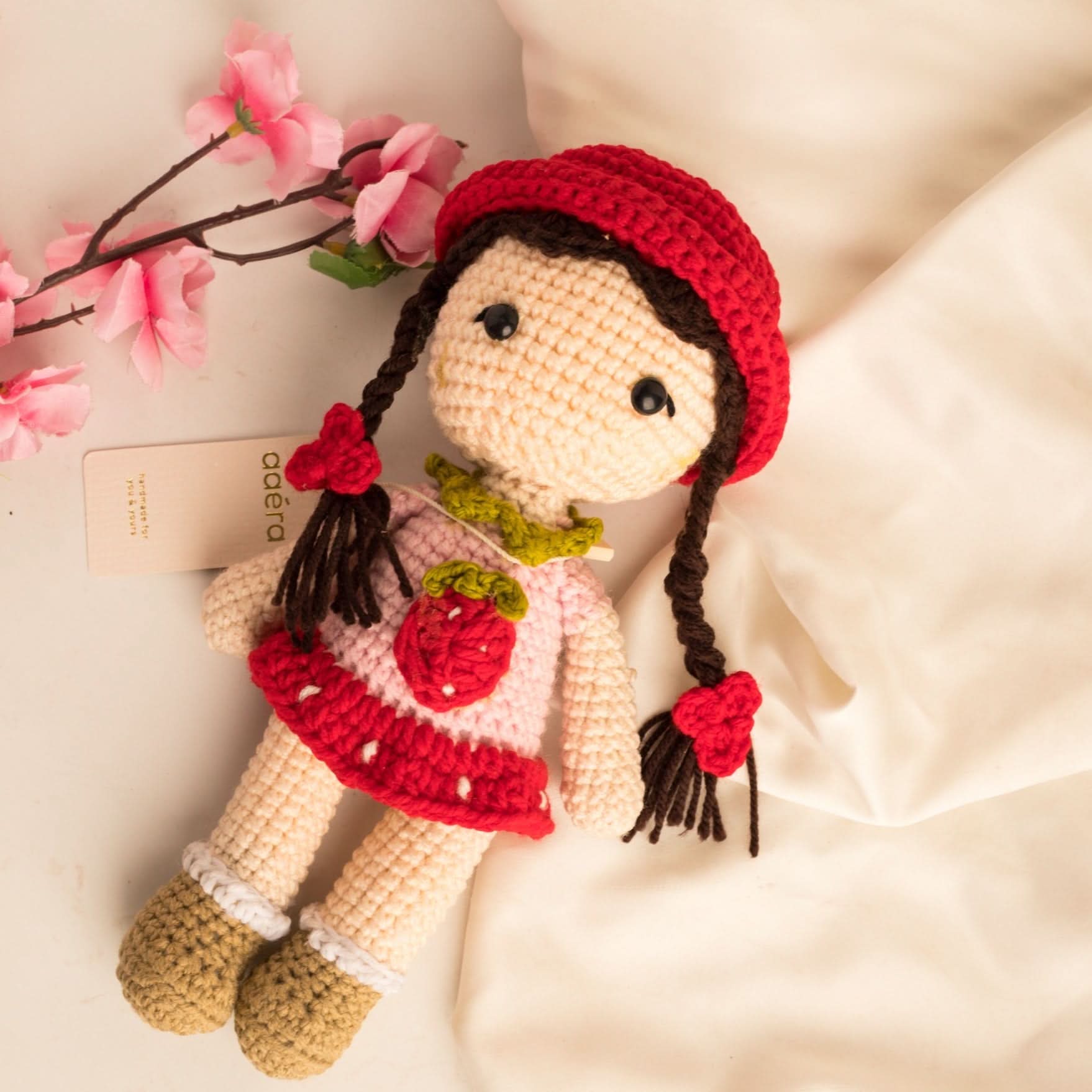 Strawberry Shortcake Doll - Handmade Crochet Toy