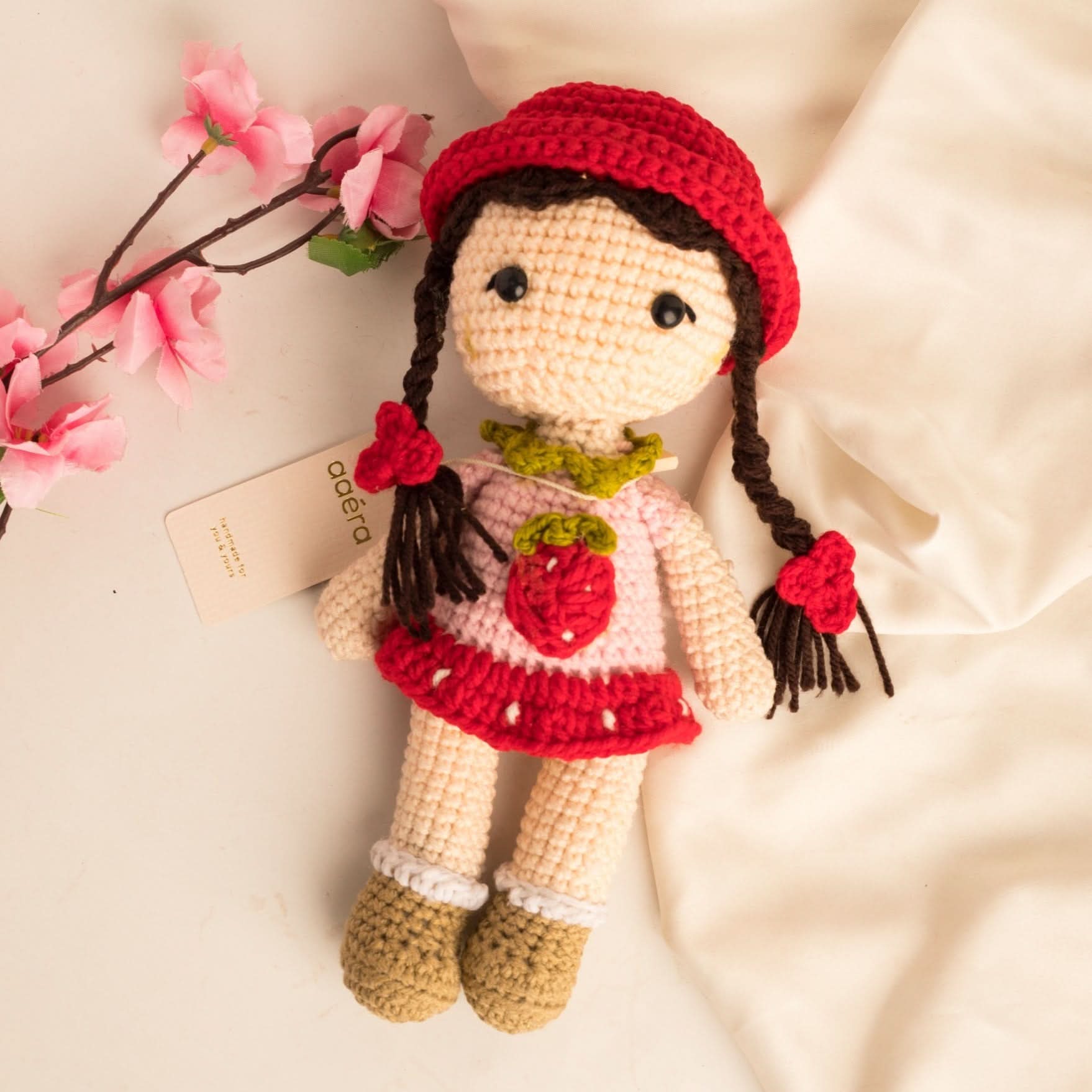 Strawberry Shortcake Doll - Handmade Crochet Toy