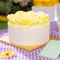 Yellow Rosette Cake