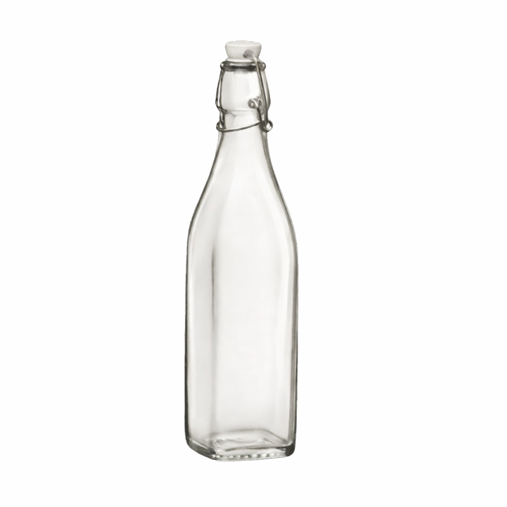 Clip Seal Glass Water Bottle