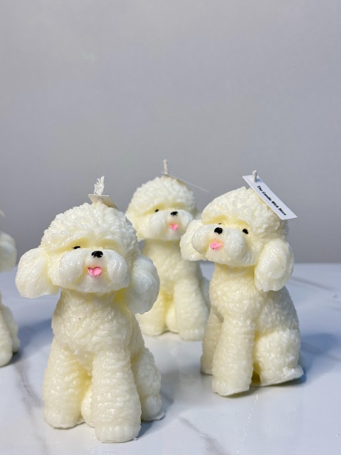 Cockapoo Poodle Puppy Candle